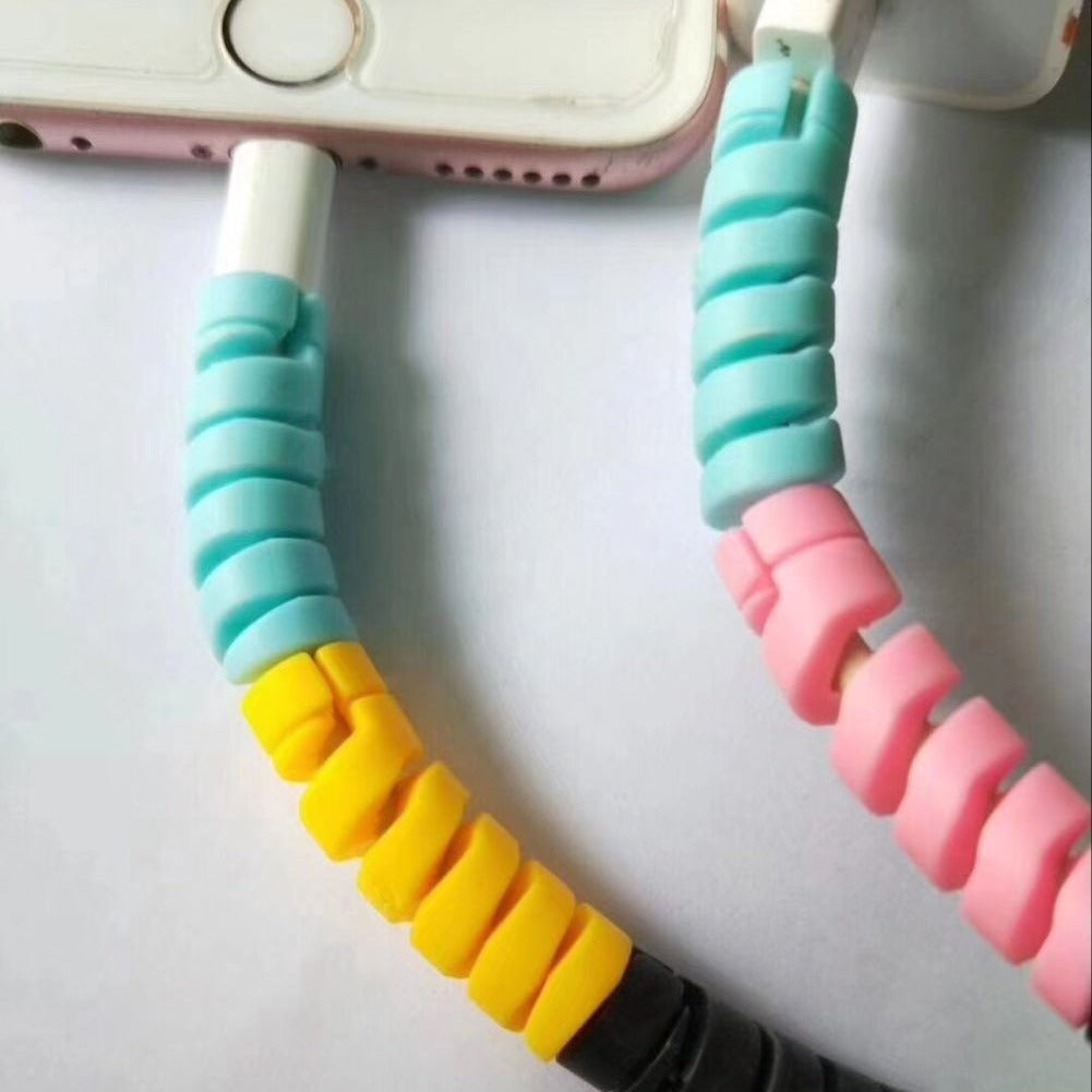4 Pcs Spiral Silicone Cable Protectors