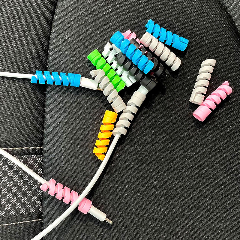 4 Pcs Spiral Silicone Cable Protectors
