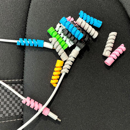 4 Pcs Spiral Silicone Cable Protectors