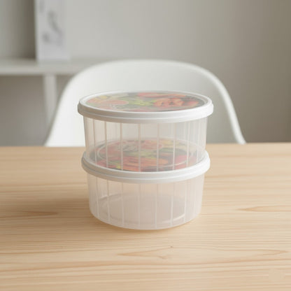 2PCs Round Food Storage Container