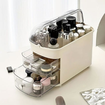Elegant Makeup Organizer with Transparent Cover